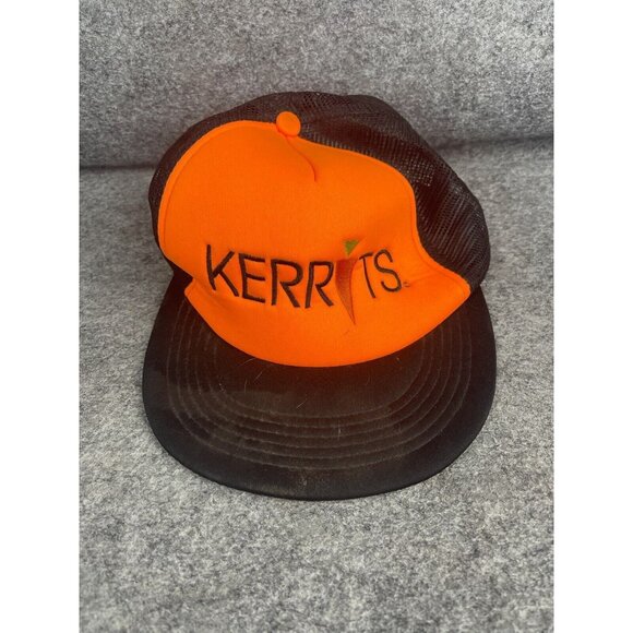 Kerrits Trucker Hat Black Orange Snapback Horse Riding Equestrian Farm - Picture 1 of 9